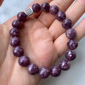 Lepidolite stretch  bracelet